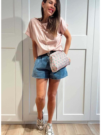 Blusa con Collar KAISELA Rosa HEVE