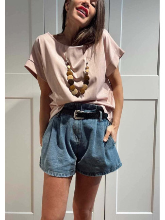 Blusa con Collar KAISELA Rosa HEVE