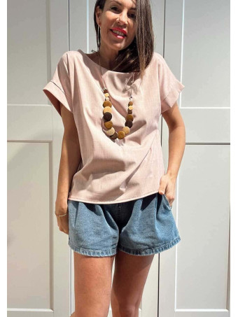 Blusa con Collar KAISELA Rosa HEVE