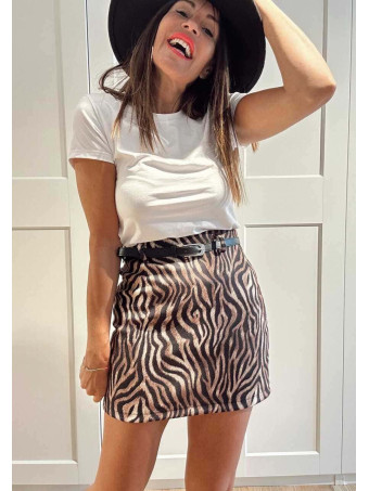 Falda Print con Cinturón WYLDEEN 04 HEVE