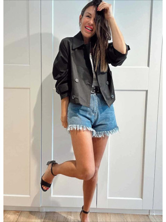 Gabardina Corta KARENE Negro HEVE