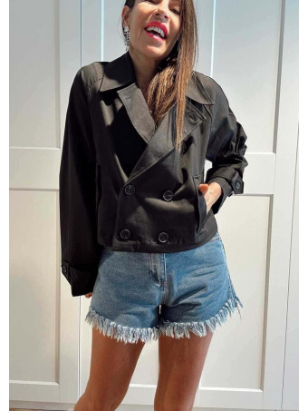 Gabardina Corta KARENE Negro HEVE