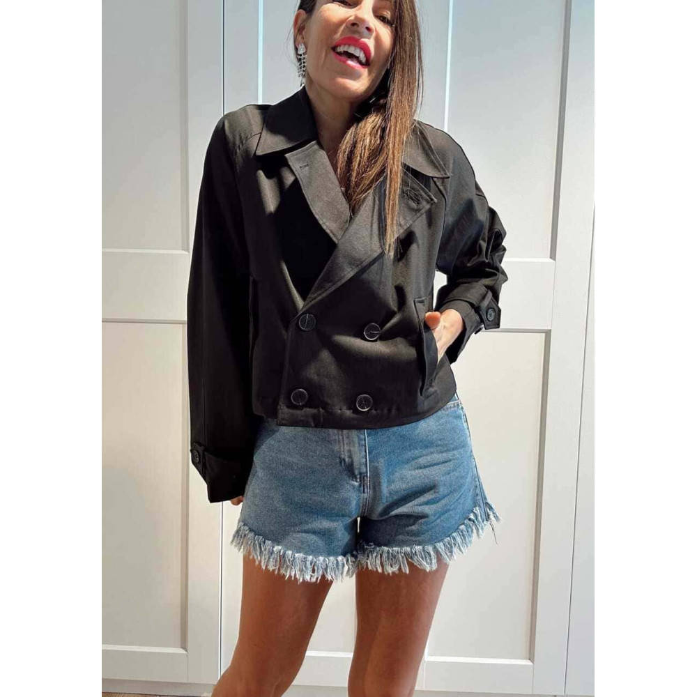 Gabardina Corta KARENE Negro HEVE