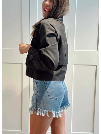 Gabardina Corta KARENE Negro HEVE