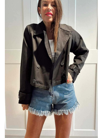 Gabardina Corta KARENE Negro HEVE