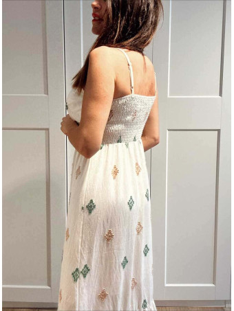 Vestido Largo Bordado Étnico KOPIKU HEVE