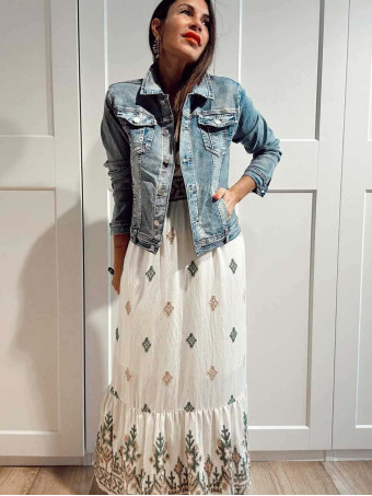 Vestido Largo Bordado Étnico KOPIKU HEVE