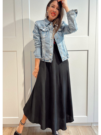 Vestido Evasé Pieza Metal ANKENY Negro HEVE