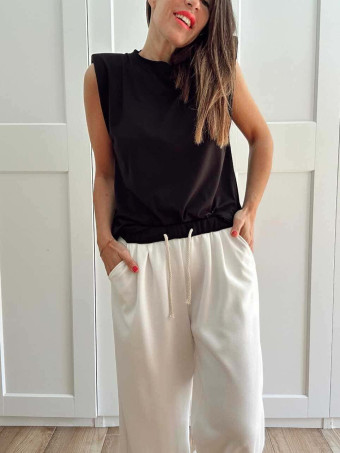 Pantalón Soft Touch Wide Leg JEAVYN Blanco HEVE