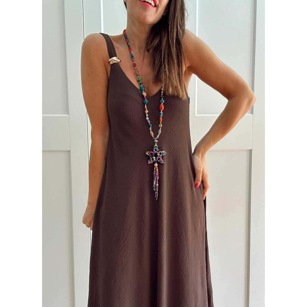 Collar Cristales y Estrella Multicolor 108 HEVE