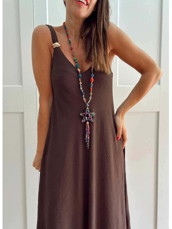 Collar Cristales y Estrella Multicolor 108 HEVE