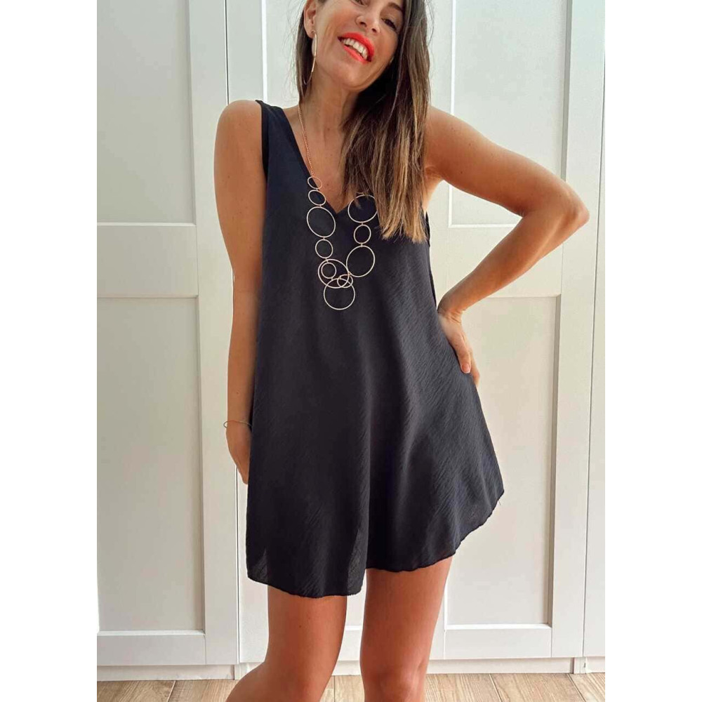 Cuerpo Evasé con Collar LAMARKIE Marino HEVE