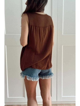 Cuerpo Maxi-Botones LEMARO Marrón HEVE