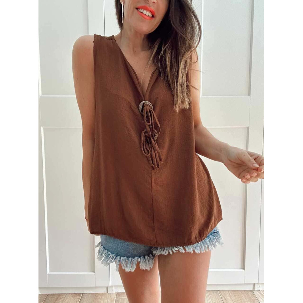 Cuerpo Maxi-Botones LEMARO Marrón HEVE
