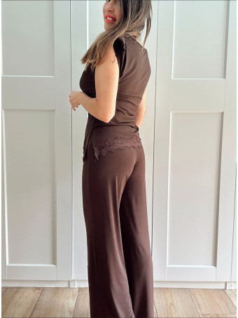 Conjunto Cuerpo y Pantalón SELENDRA Marrón HEVE