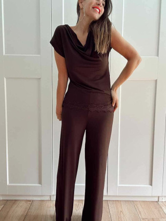 Conjunto Cuerpo y Pantalón SELENDRA Marrón HEVE