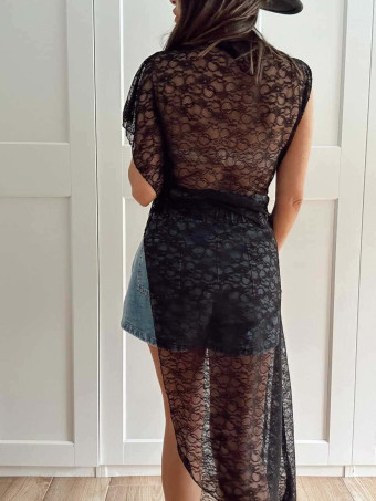 Cuerpo Extra Long Encaje LIVAREL Negro HEVE