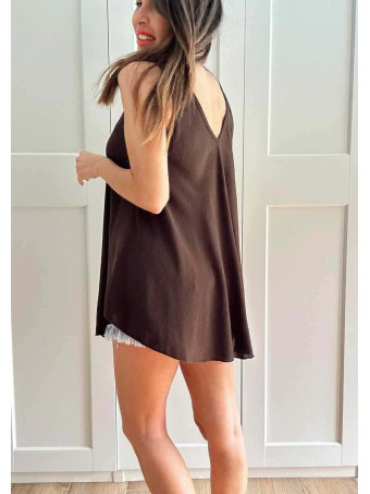 Cuerpo Evasé con Collar LAMARKIE Marrón HEVE