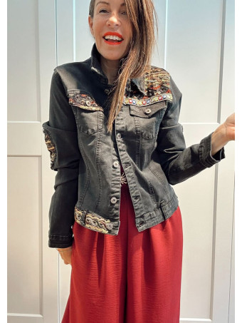 Cazadora Vaquera Étnica SIRELLIAN Negro HEVE
