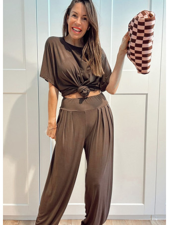 Conjunto Camiseta y Pantalón GREYZA Marrón HEVE