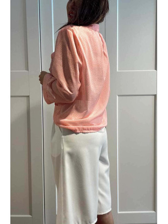 Blusa Lunares con Chorreras MACCHIA Rosa HEVE