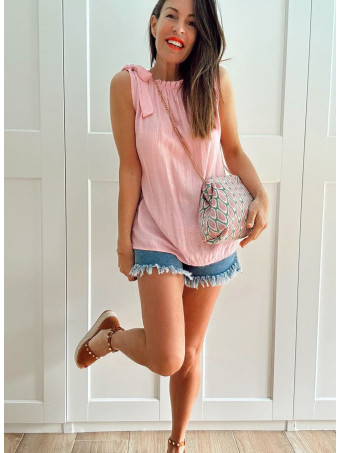 Cuerpo Crepado con Lazada TIREVA Rosa HEVE