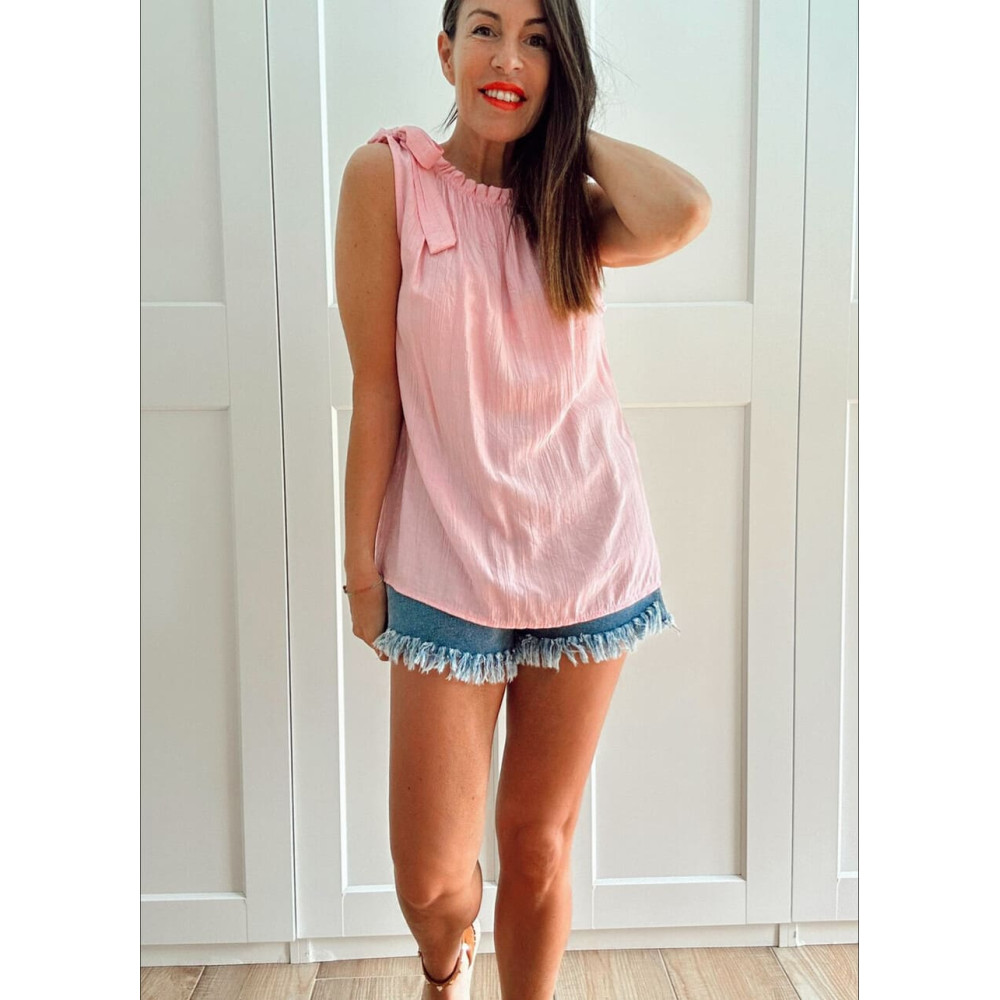 Cuerpo Crepado con Lazada TIREVA Rosa HEVE