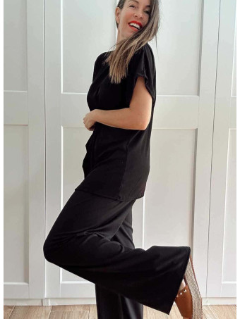 Conjunto Camiseta y Pantalón MELORINE Negro HEVE