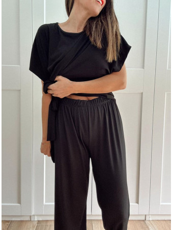 Conjunto Camiseta y Pantalón MELORINE Negro HEVE