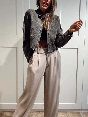 Pantalón Tailoring con Pinzas JAYCE Taupe HEVE