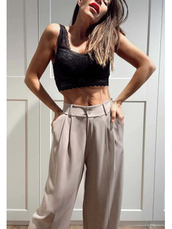 Pantalón Tailoring con Pinzas JAYCE Taupe HEVE