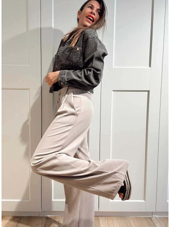 Pantalón Tailoring con Pinzas JAYCE Taupe HEVE