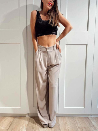 Pantalón Tailoring con Pinzas JAYCE Taupe HEVE