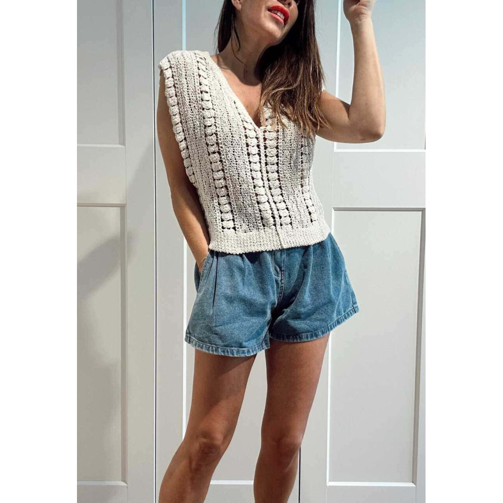 Punto Crochet Algodón CHESIRE Beige HEVE