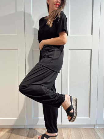 Conjunto Camiseta y Pantalón GREYZA Negro HEVE