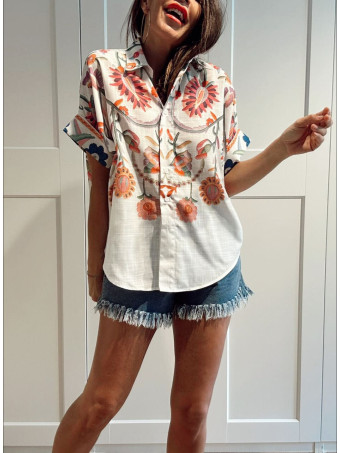 Blusa Oversize Estampada DALVIRA HEVE