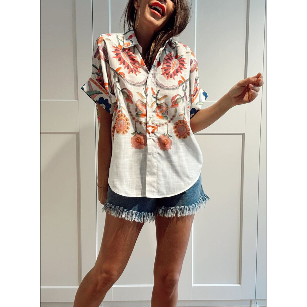 Blusa Oversize Estampada DALVIRA HEVE