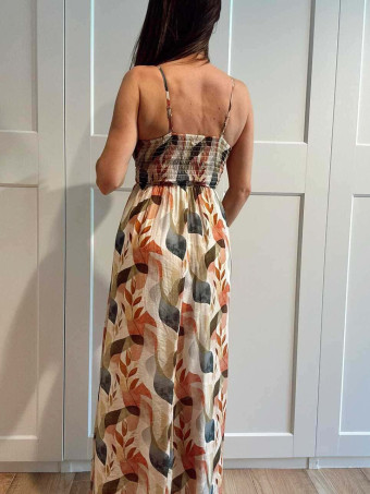 Vestido Largo Estampado Hojas TERENZA HEVE
