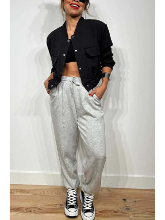 Chaqueta Maxi-Bolsillos HERLIYAN Negro HEVE