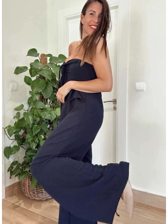 Mono Off Shoulder con Volante RUMBAYA Marino HEVE