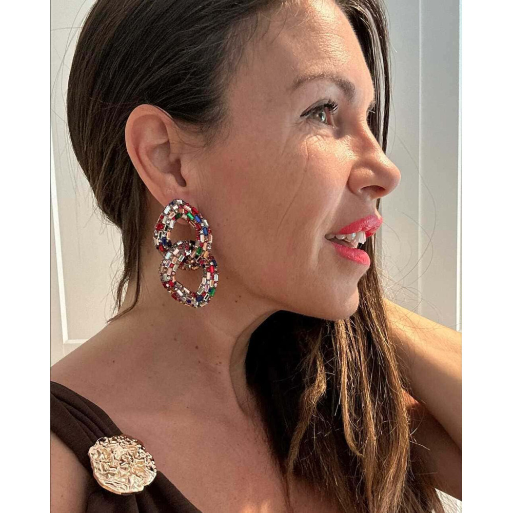 Pendientes Cristales Multicolores INFYRA