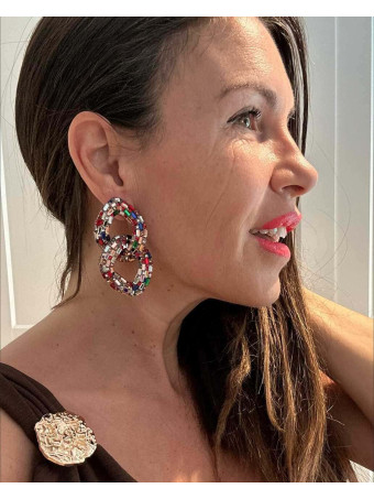 Pendientes Cristales Multicolores INFYRA