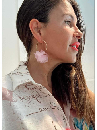 Pendientes Aro con Flor...