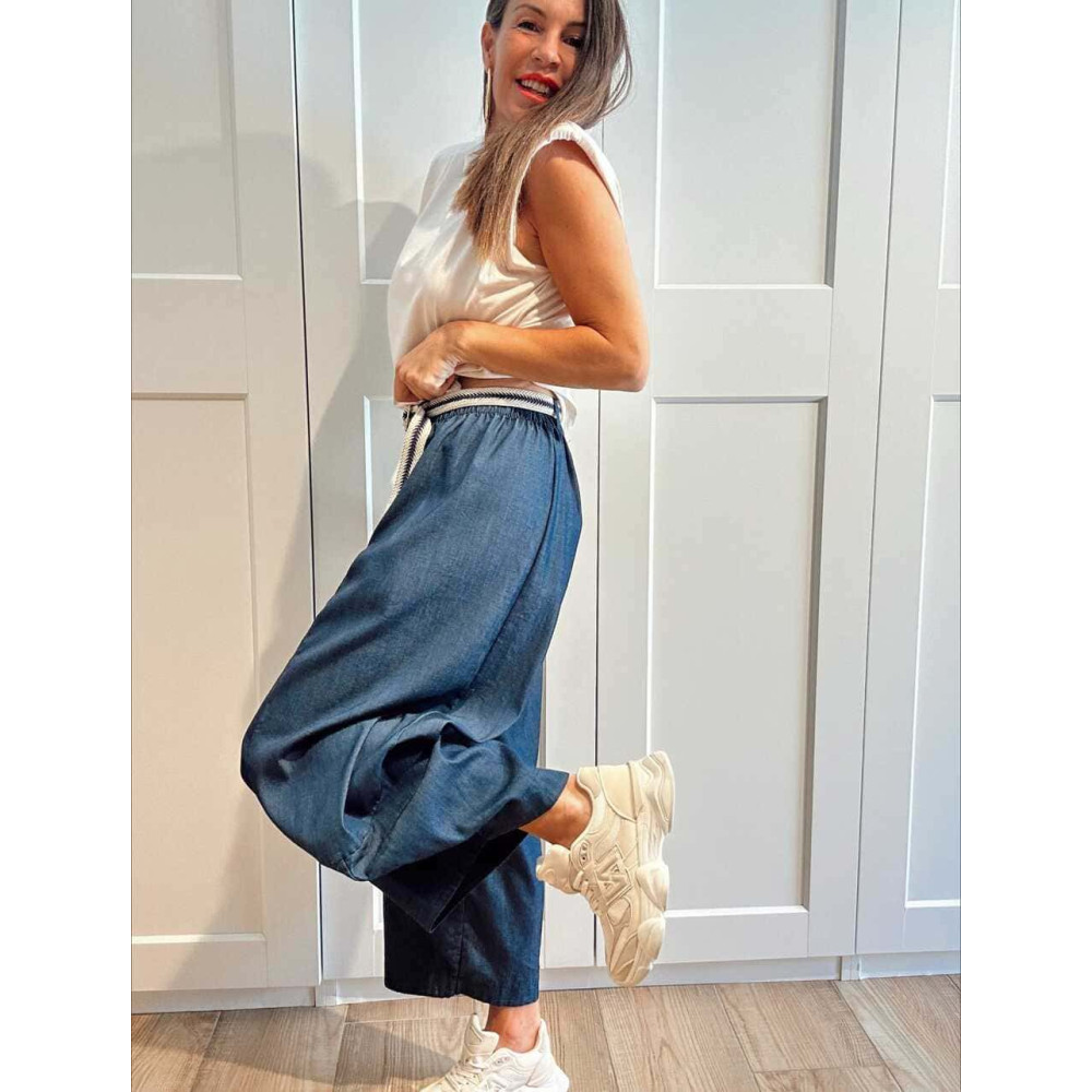 Pantalón Balloon con Cinturón NAVAEL Blue Jean HEVE