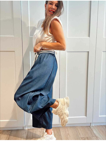 Pantalón Balloon con Cinturón NAVAEL Blue Jean HEVE