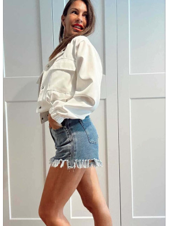 Chaqueta Maxi-Bolsillos HERLIYAN Blanco HEVE