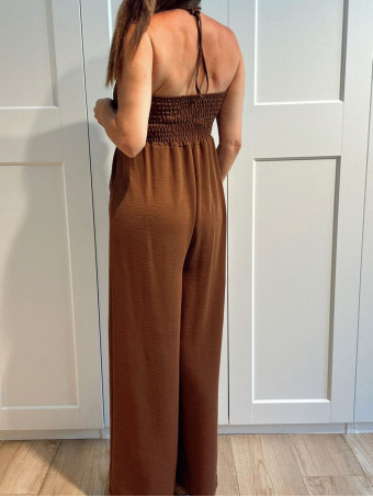 Mono Off Shoulder con Volante RUMBAYA Marrón HEVE