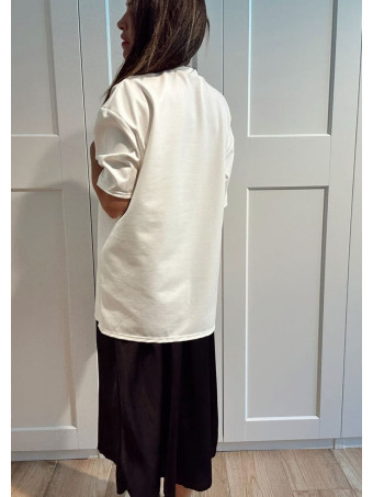 Camiseta Soft Touch Print Block NEW ATTITUDE Blanco