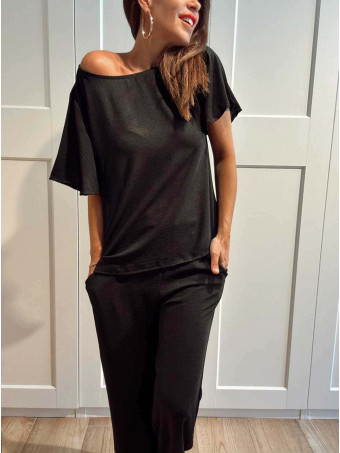 Conjunto Comfy Cuerpo y Pantalón KUNZE Negro HEVE