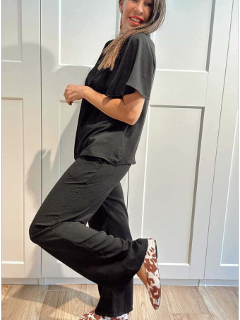 Conjunto Comfy Cuerpo y Pantalón KUNZE Negro HEVE